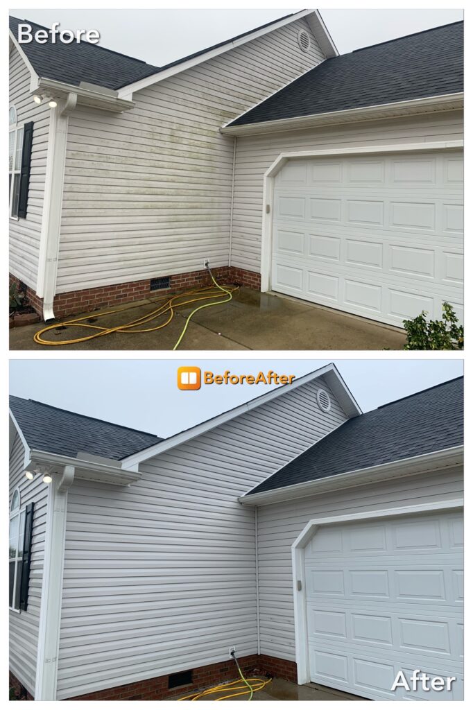 Before & After House Washing in Roanoke, VA