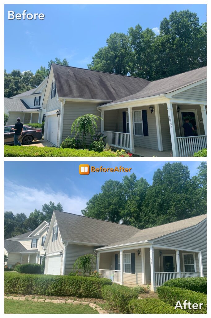 Roof Cleaning asphalt shingles in Roanoke, VA