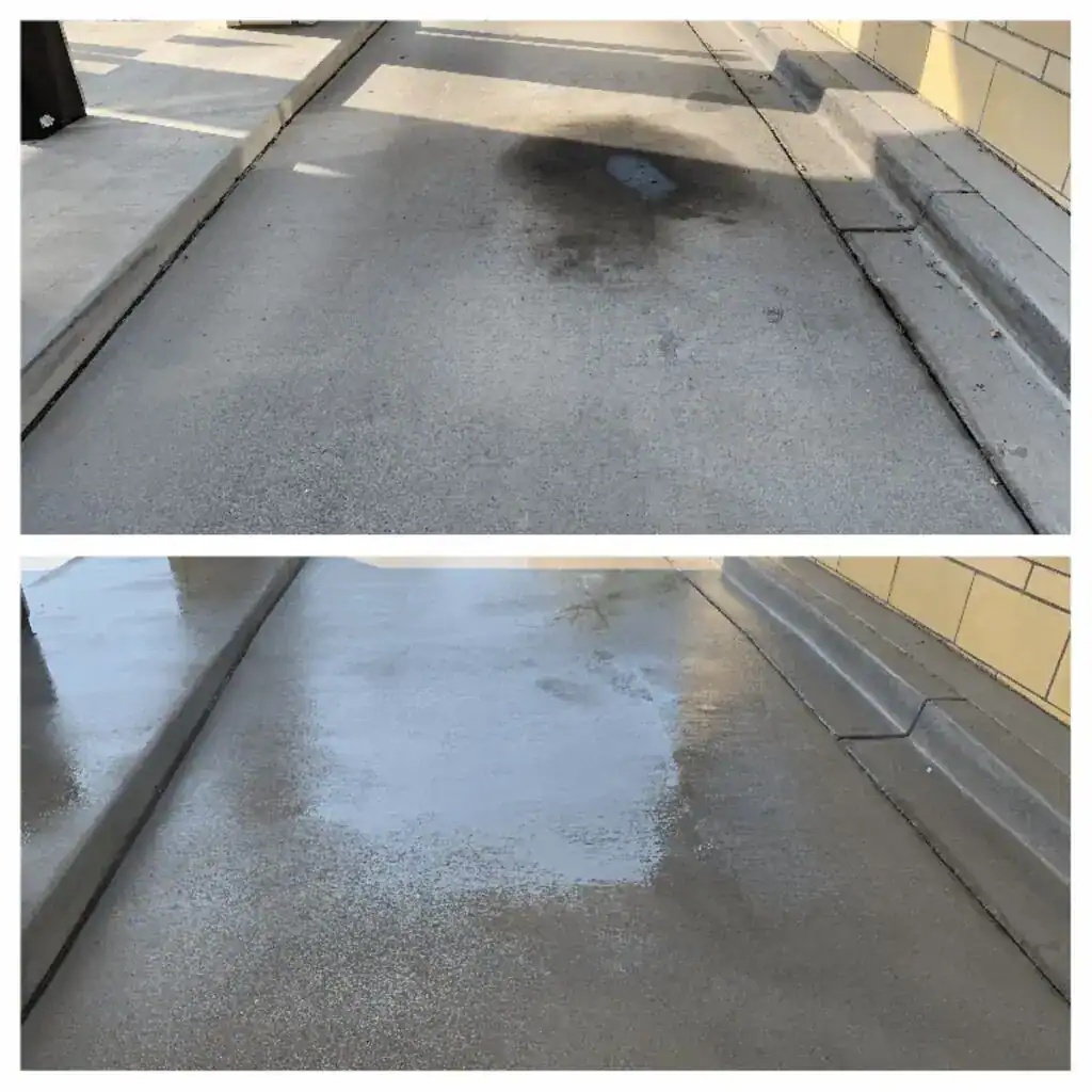 Commercial Drive-Thru Concrete Cleaning & Oil Stain Removal in Roanoke, VA