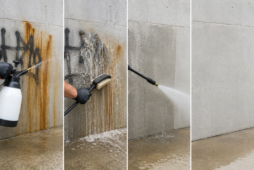 Graffiti removal process in Roanoke, VA