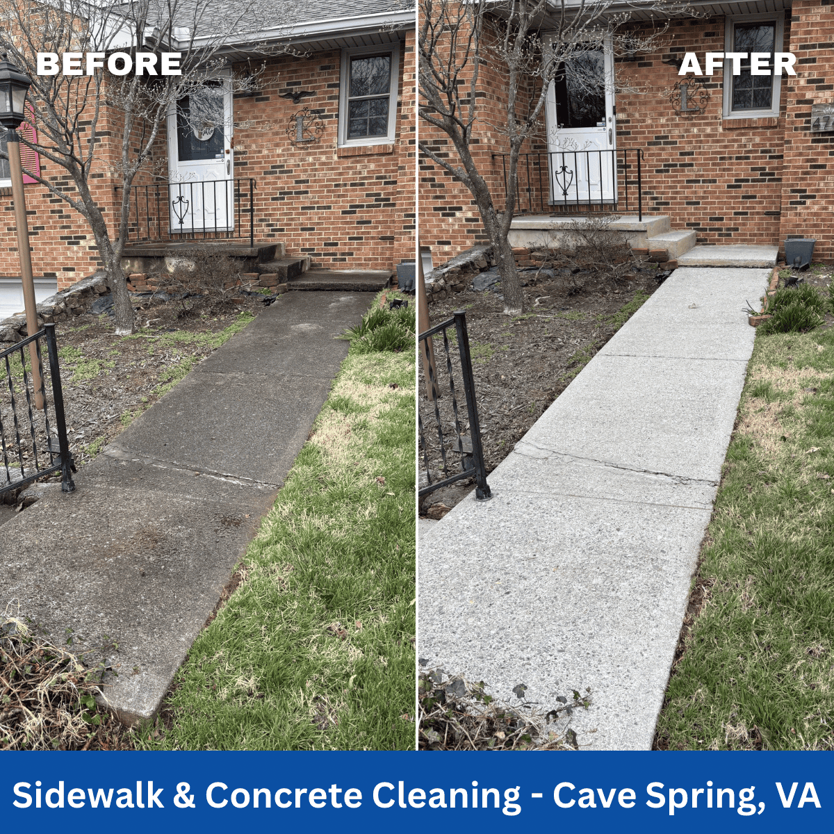 Sidewalk and concrete cleaning in Cave Spring, VA
