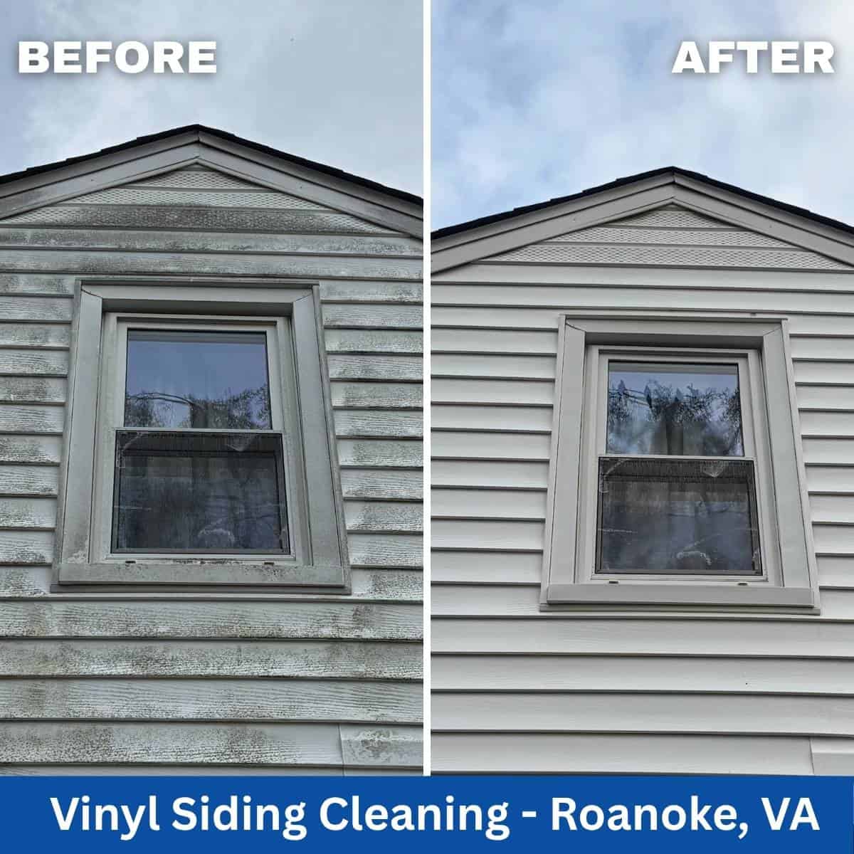 Vinyl siding cleaning in Cave Spring, VA before/after
