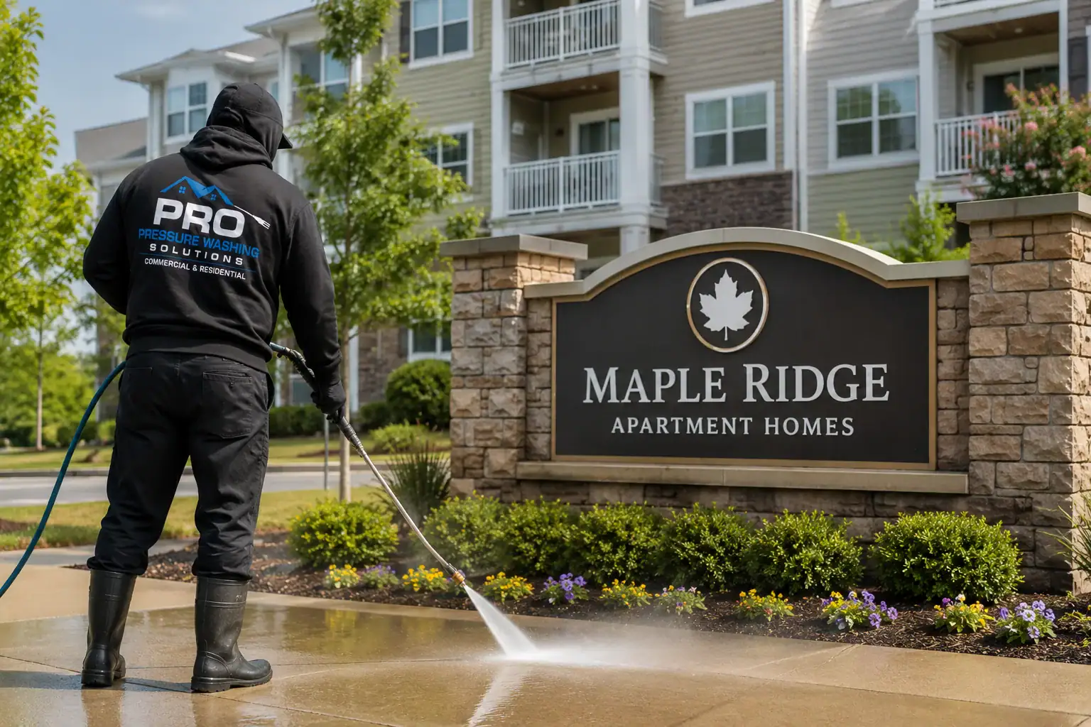 Commercial pressure washing in Roanoke, VA