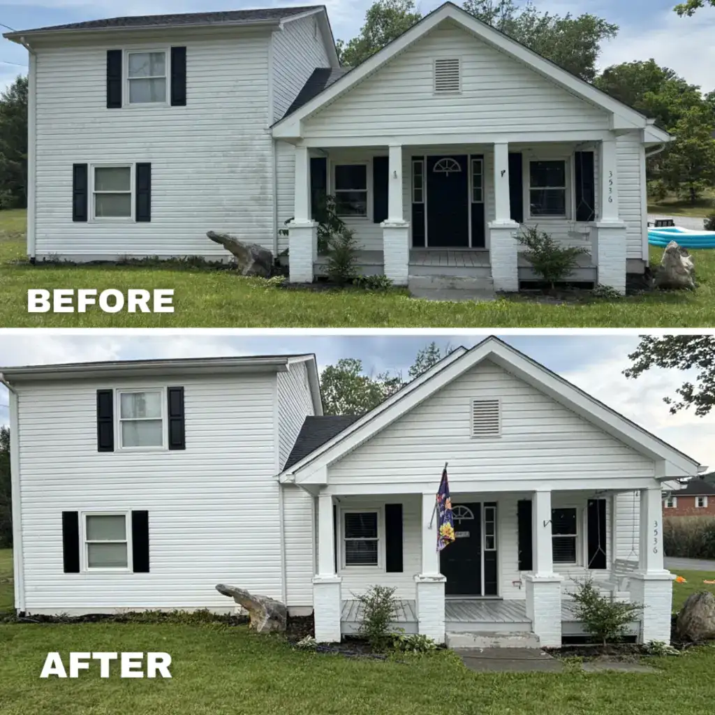 House Washing before & after in Salem, VA