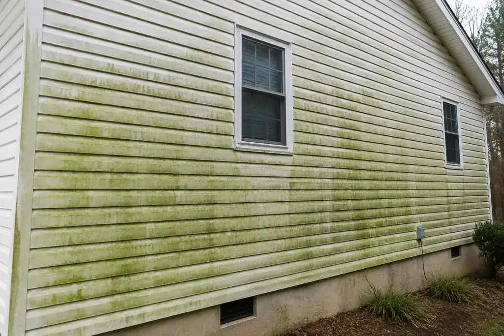 Dirty vinyl siding in Vinton, VA