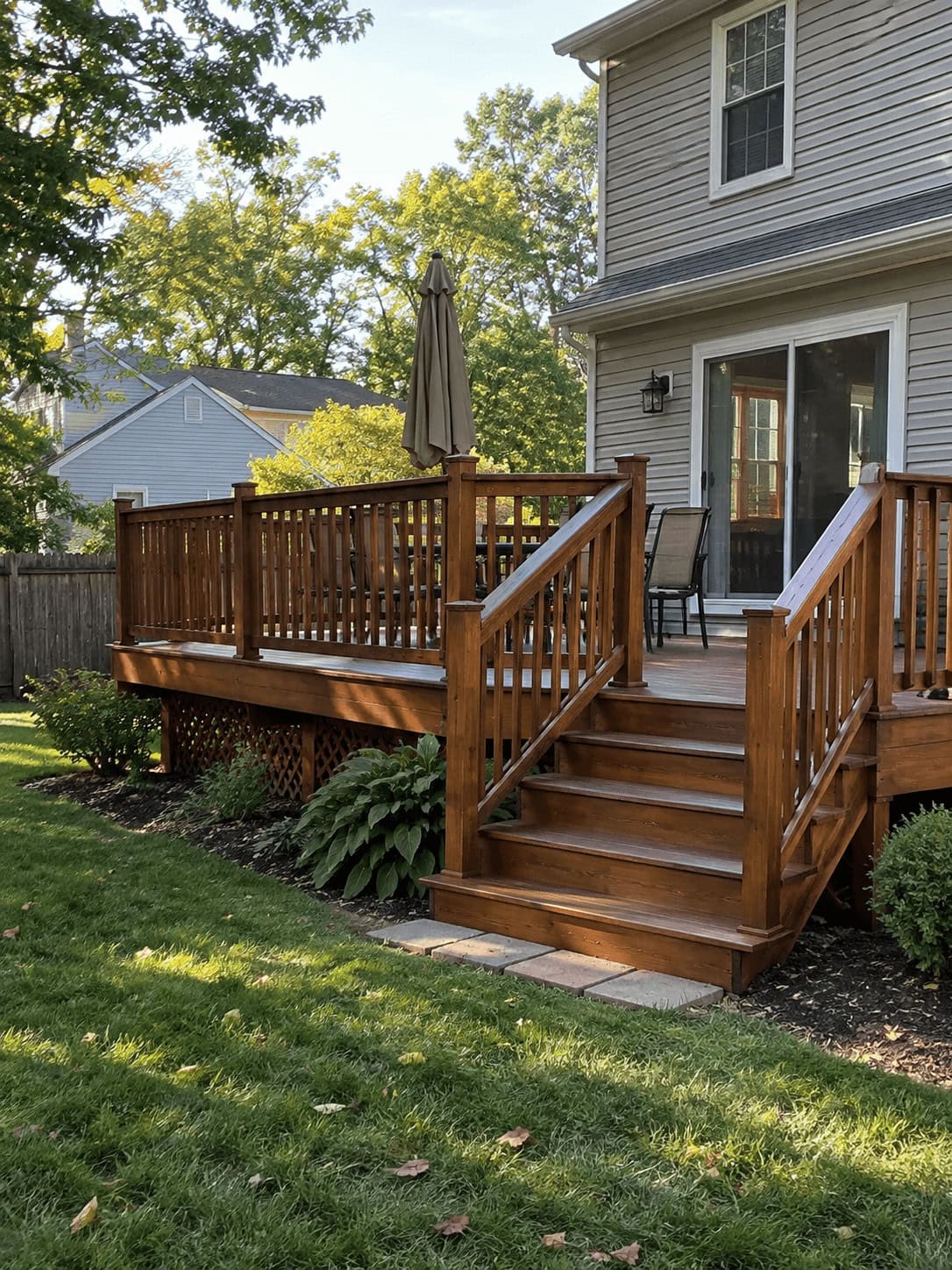 Deck Staining after photo in Roanoke, VA.