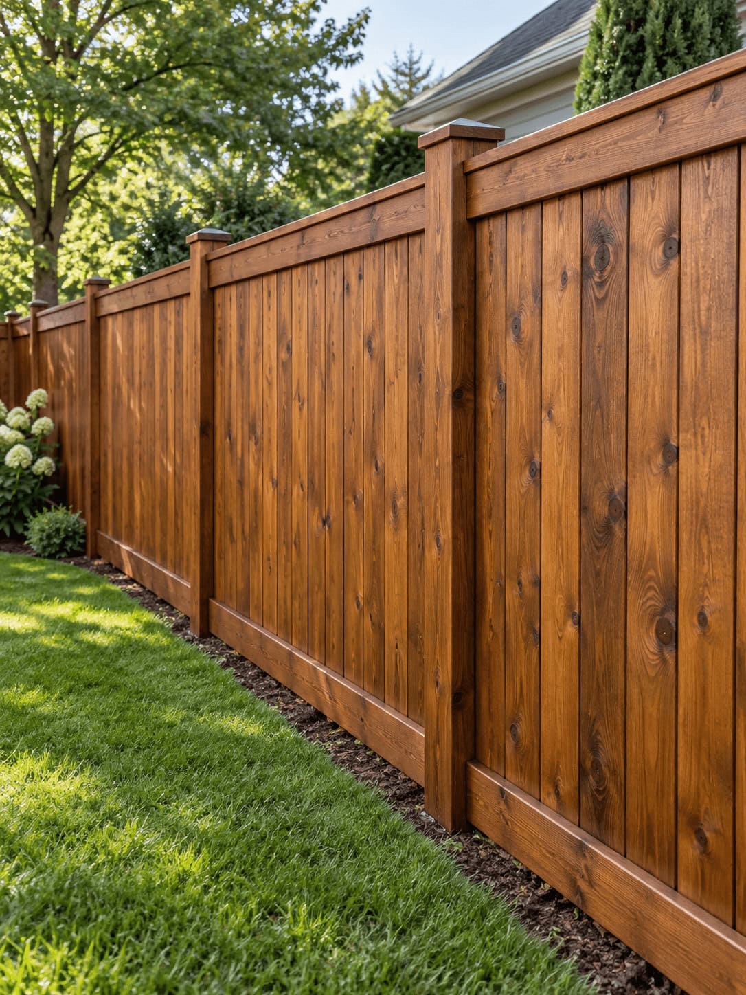 Fence staining after photo in Roanoke, VA.