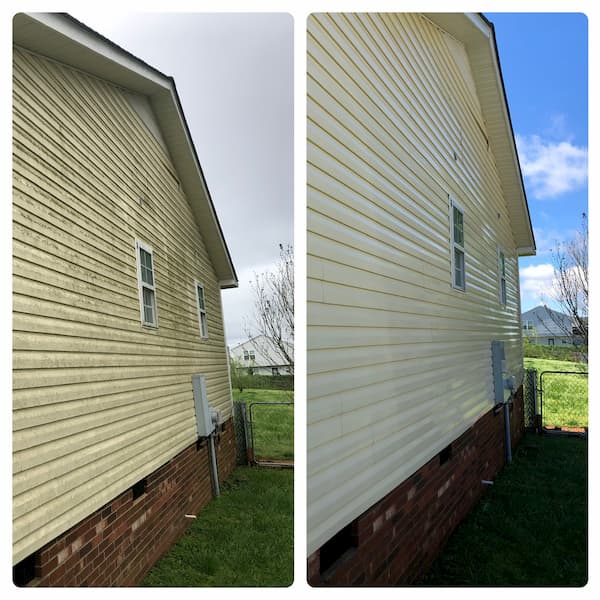 Pressure washing in Hollins, VA Before photo